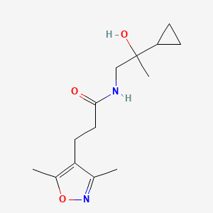 molecular formula C14H22N2O3 B2758570 N-(2-cyclopropyl-2-hydroxypropyl)-3-(3,5-dimethyl-1,2-oxazol-4-yl)propanamide CAS No. 1795084-40-0