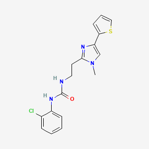 1-(2-chlorophenyl)-3-(2-(1-methyl-4-(thiophen-2-yl)-1H-imidazol-2-yl)ethyl)urea