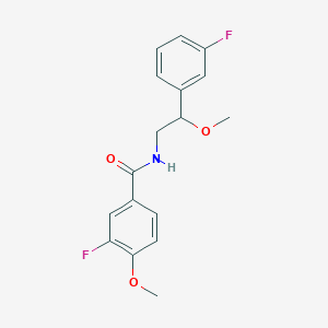 B2758618 3-fluoro-N-(2-(3-fluorophenyl)-2-methoxyethyl)-4-methoxybenzamide CAS No. 1797891-81-6