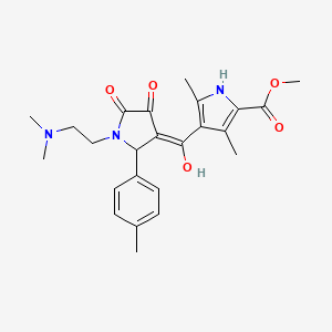 molecular formula C24H29N3O5 B2758633 methyl 4-(1-(2-(dimethylamino)ethyl)-4-hydroxy-5-oxo-2-(p-tolyl)-2,5-dihydro-1H-pyrrole-3-carbonyl)-3,5-dimethyl-1H-pyrrole-2-carboxylate CAS No. 845669-07-0