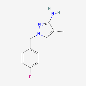 B2758634 1-(4-fluorobenzyl)-4-methyl-1H-pyrazol-3-amine CAS No. 1174868-77-9