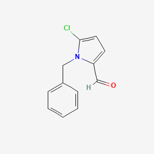 molecular formula C12H10ClNO B2758658 N-phenylmethyl-5-chloropyrrole-2-carboxaldehyde CAS No. 129461-23-0