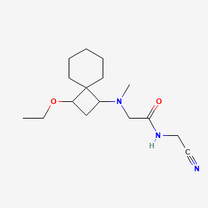 molecular formula C16H27N3O2 B2758665 N-(cyanomethyl)-2-({3-ethoxyspiro[3.5]nonan-1-yl}(methyl)amino)acetamide CAS No. 1384586-13-3