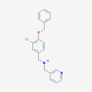 molecular formula C20H19ClN2O B275867 N-[4-(benzyloxy)-3-chlorobenzyl]-N-(3-pyridinylmethyl)amine 