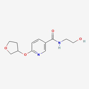 N-(2-hydroxyethyl)-6-((tetrahydrofuran-3-yl)oxy)nicotinamide
