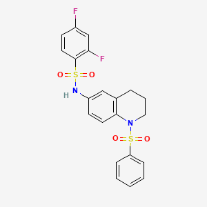 2,4-difluoro-N-(1-(phenylsulfonyl)-1,2,3,4-tetrahydroquinolin-6-yl)benzenesulfonamide
