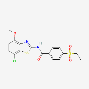N-(7-chloro-4-methoxybenzo[d]thiazol-2-yl)-4-(ethylsulfonyl)benzamide