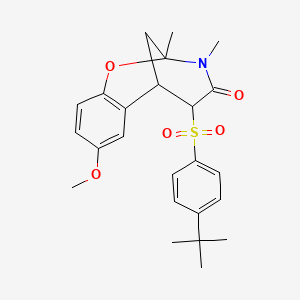 5-((4-(tert-butyl)phenyl)sulfonyl)-8-methoxy-2,3-dimethyl-5,6-dihydro-2H-2,6-methanobenzo[g][1,3]oxazocin-4(3H)-one