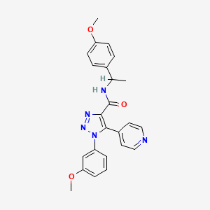 1-(3-methoxyphenyl)-N-(1-(4-methoxyphenyl)ethyl)-5-(pyridin-4-yl)-1H-1,2,3-triazole-4-carboxamide