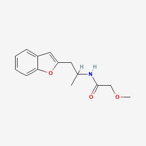 molecular formula C14H17NO3 B2758687 N-[1-(1-benzofuran-2-yl)propan-2-yl]-2-methoxyacetamide CAS No. 2034304-35-1