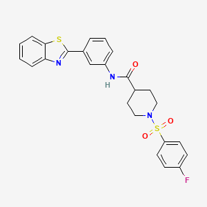 N-(3-(benzo[d]thiazol-2-yl)phenyl)-1-((4-fluorophenyl)sulfonyl)piperidine-4-carboxamide