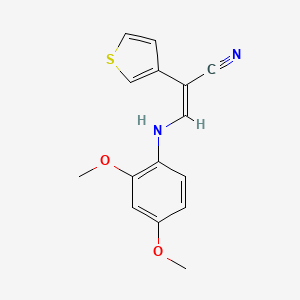 3-(2,4-Dimethoxyanilino)-2-(3-thienyl)acrylonitrile
