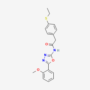2-(4-(ethylthio)phenyl)-N-(5-(2-methoxyphenyl)-1,3,4-oxadiazol-2-yl)acetamide