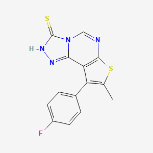 9-(4-fluorophenyl)-8-methylthieno[3,2-e][1,2,4]triazolo[4,3-c]pyrimidine-3(2H)-thione