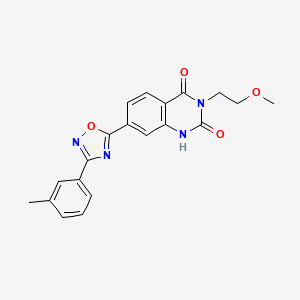 3-(2-methoxyethyl)-7-(3-(m-tolyl)-1,2,4-oxadiazol-5-yl)quinazoline-2,4(1H,3H)-dione