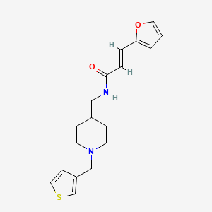 (E)-3-(furan-2-yl)-N-((1-(thiophen-3-ylmethyl)piperidin-4-yl)methyl)acrylamide