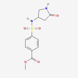 molecular formula C12H14N2O5S B2758728 methyl 4-[(5-oxopyrrolidin-3-yl)sulfamoyl]benzoate CAS No. 1396752-16-1