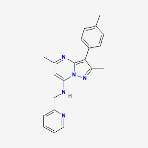 2,5-dimethyl-3-(4-methylphenyl)-N-(pyridin-2-ylmethyl)pyrazolo[1,5-a]pyrimidin-7-amine