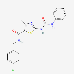 N-(4-chlorobenzyl)-4-methyl-2-(3-phenylureido)thiazole-5-carboxamide