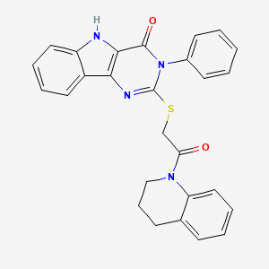 2-((2-(3,4-dihydroquinolin-1(2H)-yl)-2-oxoethyl)thio)-3-phenyl-3H-pyrimido[5,4-b]indol-4(5H)-one