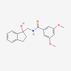 molecular formula C19H21NO4 B2758769 N-((1-hydroxy-2,3-dihydro-1H-inden-1-yl)methyl)-3,5-dimethoxybenzamide CAS No. 1396799-52-2