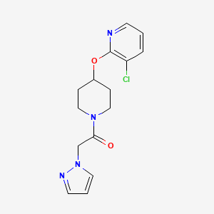 1-(4-((3-chloropyridin-2-yl)oxy)piperidin-1-yl)-2-(1H-pyrazol-1-yl)ethanone