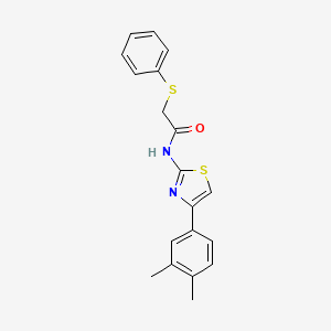 molecular formula C19H18N2OS2 B2758790 N-(4-(3,4-dimethylphenyl)thiazol-2-yl)-2-(phenylthio)acetamide CAS No. 895482-49-2