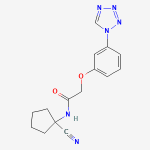 molecular formula C15H16N6O2 B2758801 N-(1-cyanocyclopentyl)-2-[3-(tetrazol-1-yl)phenoxy]acetamide CAS No. 871264-01-6