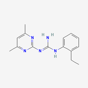molecular formula C15H19N5 B2758804 1-(4,6-dimethylpyrimidin-2-yl)-3-(2-ethylphenyl)guanidine CAS No. 332938-09-7