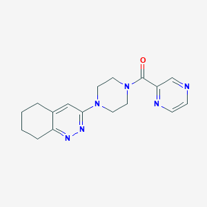 molecular formula C17H20N6O B2758806 Pyrazin-2-yl(4-(5,6,7,8-tetrahydrocinnolin-3-yl)piperazin-1-yl)methanone CAS No. 2034410-04-1
