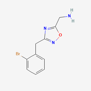 molecular formula C10H10BrN3O B2758809 [3-(2-Bromobenzyl)-1,2,4-oxadiazol-5-yl]methanamine CAS No. 1341130-08-2