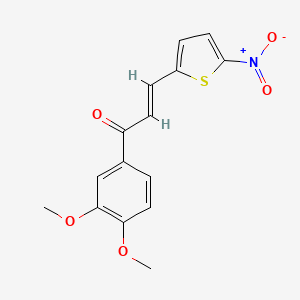 B2758838 (E)-1-(3,4-dimethoxyphenyl)-3-(5-nitrothiophen-2-yl)prop-2-en-1-one CAS No. 681252-49-3
