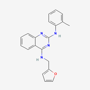 molecular formula C20H18N4O B2758886 N4-[(furan-2-yl)methyl]-N2-(2-methylphenyl)quinazoline-2,4-diamine 