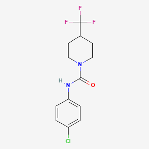molecular formula C13H14ClF3N2O B2758887 N-(4-chlorophenyl)-4-(trifluoromethyl)piperidine-1-carboxamide CAS No. 264924-43-8