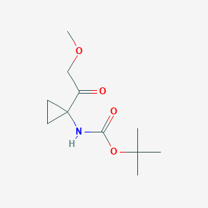 molecular formula C11H19NO4 B2758888 tert-butyl N-[1-(2-methoxyacetyl)cyclopropyl]carbamate CAS No. 1997968-36-1