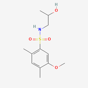 molecular formula C12H19NO4S B2758893 N-(2-hydroxypropyl)-5-methoxy-2,4-dimethylbenzenesulfonamide CAS No. 1087646-41-0