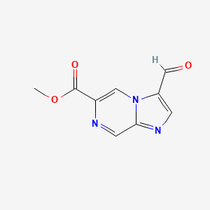 B2758941 Methyl 3-formylimidazo[1,2-a]pyrazine-6-carboxylate CAS No. 2248275-34-3