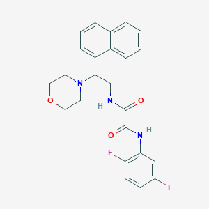 molecular formula C24H23F2N3O3 B2758963 N1-(2,5-difluorophenyl)-N2-(2-morpholino-2-(naphthalen-1-yl)ethyl)oxalamide CAS No. 941996-74-3