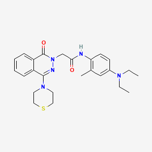 molecular formula C25H31N5O2S B2759046 N-[4-(diethylamino)-2-methylphenyl]-2-[1-oxo-4-(thiomorpholin-4-yl)-1,2-dihydrophthalazin-2-yl]acetamide CAS No. 1251620-49-1