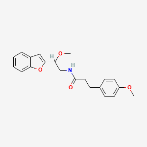 molecular formula C21H23NO4 B2759109 N-[2-(1-benzofuran-2-yl)-2-methoxyethyl]-3-(4-methoxyphenyl)propanamide CAS No. 2034556-01-7