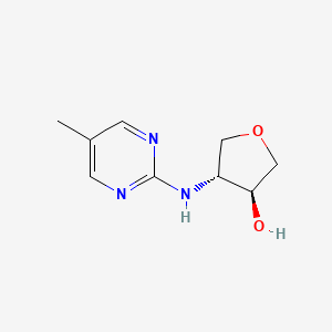 molecular formula C9H13N3O2 B2759115 (3S,4R)-4-[(5-Methylpyrimidin-2-yl)amino]oxolan-3-ol CAS No. 1932122-41-2