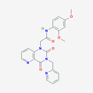 molecular formula C23H21N5O5 B2759124 N-(2,4-dimethoxyphenyl)-2-(2,4-dioxo-3-(pyridin-2-ylmethyl)-3,4-dihydropyrido[3,2-d]pyrimidin-1(2H)-yl)acetamide CAS No. 941907-82-0