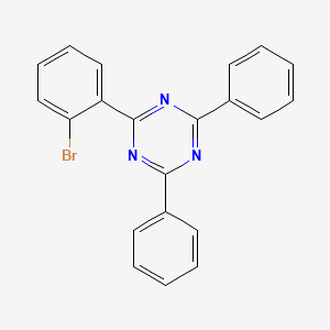 molecular formula C21H14BrN3 B2759129 2-(2-Bromophenyl)-4,6-diphenyl-1,3,5-triazine CAS No. 77189-15-2; 77989-15-2