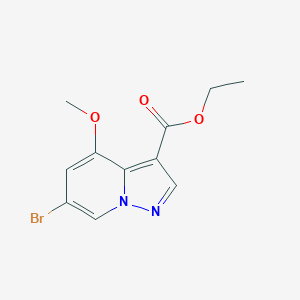molecular formula C11H11BrN2O3 B2759130 Ethyl 6-bromo-4-methoxypyrazolo[1,5-a]pyridine-3-carboxylate CAS No. 1207557-35-4