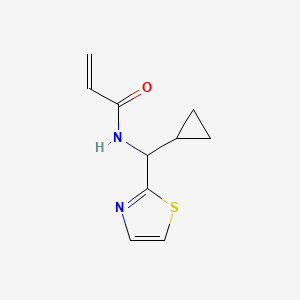 B2759195 N-[Cyclopropyl(1,3-thiazol-2-yl)methyl]prop-2-enamide CAS No. 2175581-25-4