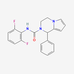 molecular formula C20H17F2N3O B2759218 N-(2,6-difluorophenyl)-1-phenyl-1H,2H,3H,4H-pyrrolo[1,2-a]pyrazine-2-carboxamide CAS No. 899749-76-9