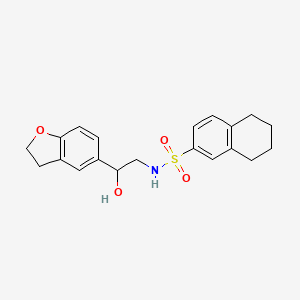 molecular formula C20H23NO4S B2759253 N-[2-(2,3-DIHYDRO-1-BENZOFURAN-5-YL)-2-HYDROXYETHYL]-5,6,7,8-TETRAHYDRONAPHTHALENE-2-SULFONAMIDE CAS No. 1421457-15-9