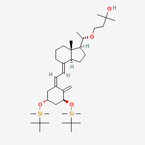 molecular formula C38H70O4Si2 B2759269 4-((S)-1-((1S,3aS,7aS,E)-4-((Z)-2-((3S,5R)-3,5-bis((tert-butyldimethylsilyl)oxy)-2-methylenecyclohexylidene)ethylidene)-7a-methyloctahydro-1H-inden-1-yl)ethoxy)-2-methylbutan-2-ol CAS No. 152517-44-7