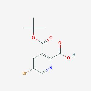 molecular formula C11H12BrNO4 B2759282 5-Bromo-3-(tert-butoxycarbonyl)picolinic acid CAS No. 2138510-36-6