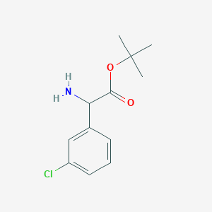 molecular formula C12H16ClNO2 B2759348 Tert-butyl 2-amino-2-(3-chlorophenyl)acetate CAS No. 2248261-68-7